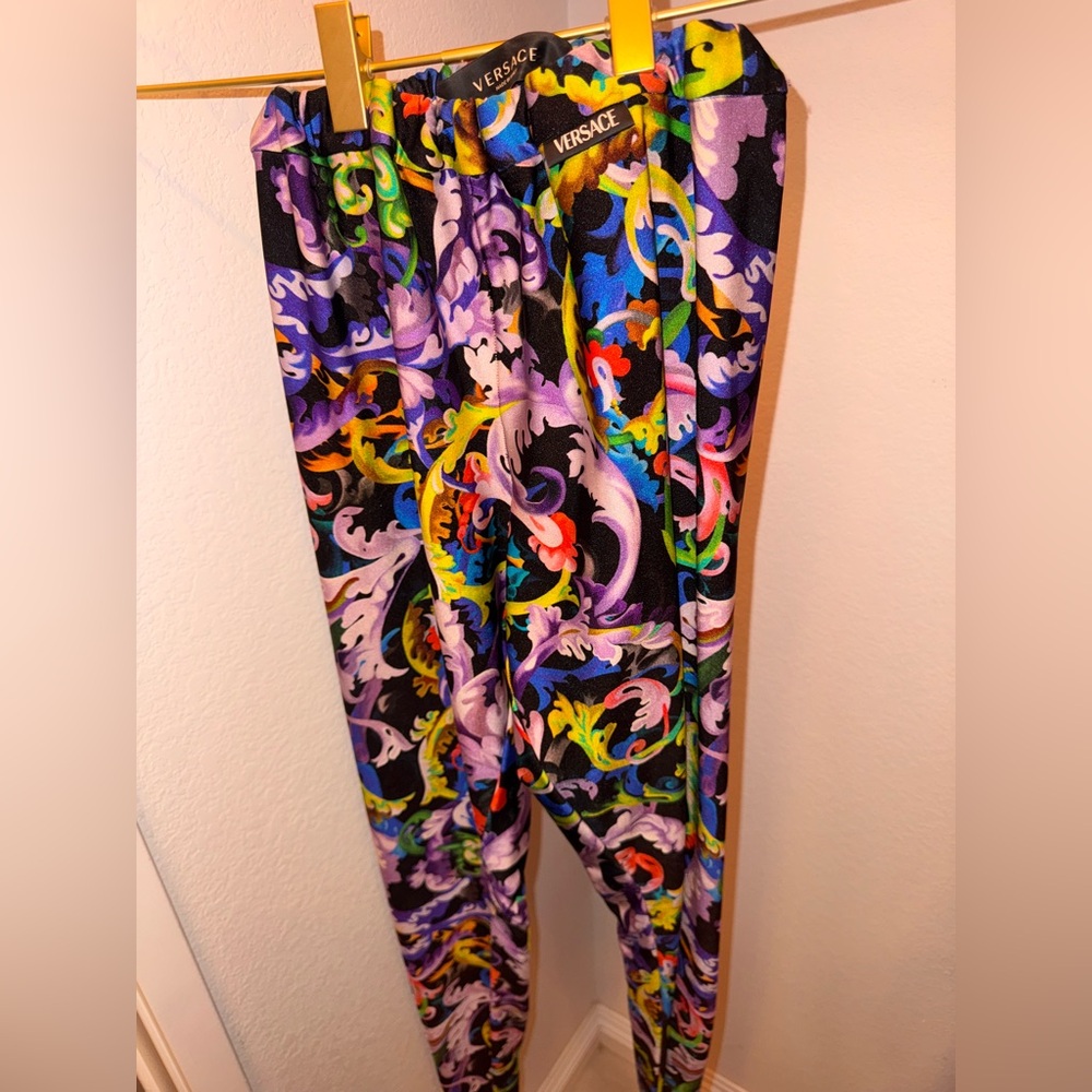 Versace Acanthus Multicolor Leggings READ DESCRIPTION